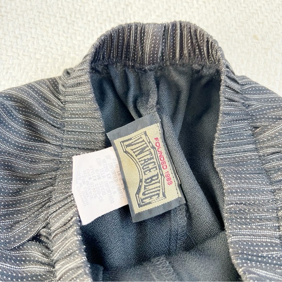 Vintage 90s High Waisted Straight Leg Elastic Waist Trousers - Picture 4 of 5